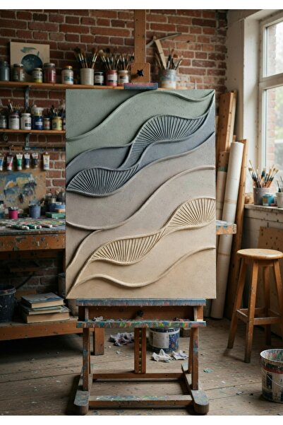 Nurşahın Resimleri El Yapımı Dokulu Dekoratif Kanvas Tablo