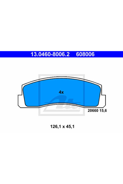 Ate Set plăcuțe de frână, frână cu disc 13.0460-8006.2