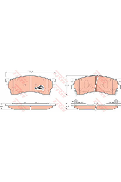 TRW Set Placute Frana,Frana Disc Gdb3209 Ford Asia & Oceania Laser / Laser Li...