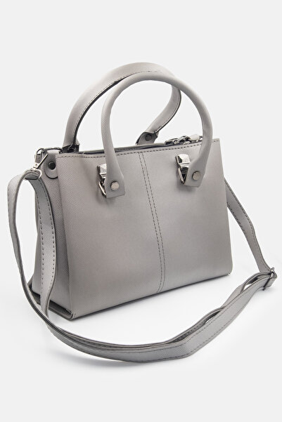 LikeMoon Svetlo siva ženska torba i Torba za rame Metalna kopča paket stilsko...