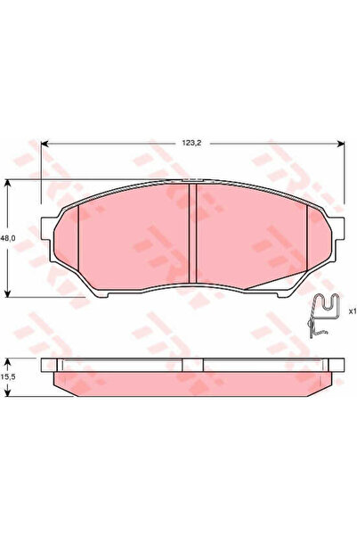 TRW Set plăcuțe de frână, frână pe disc GDB3270