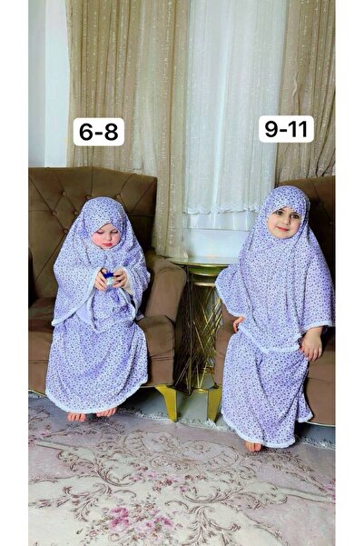 ALDAIYR 2Pcs Children's Prayer Dress Cotton Fabric