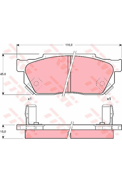 TRW Set plăcuțe de frână, frână pe disc GDB325