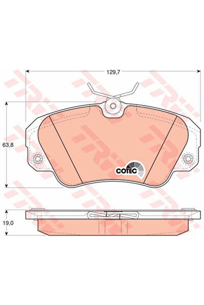 TRW Brake pad set, disc brake GDB957