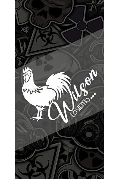 sticker WİLSON LO SİENTO Horoz 15x11CmEtiketçilere Özel Araba-motor-laptop Ho...