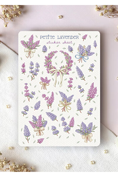 LABELOVE مجموعة ملصقات اللافندر الصغيرة مقاس A5 - ملصقات ديكورية ذات طابع الل...