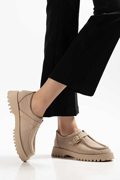 TUANA TARZ Women's Leather High-Sole Buckle Casual Shoes