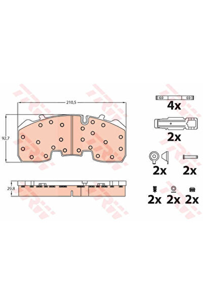 TRW Set plăcuțe de frână, frână cu disc GDB5092