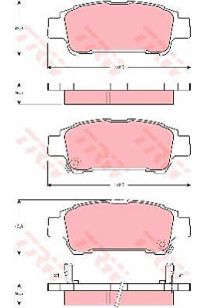 TRW Set plăcuțe de frână, frână pe disc GDB3249