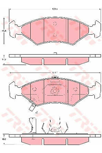 TRW Set plăcuțe de frână, frână pe disc GDB3224