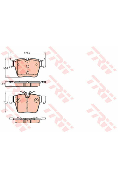TRW Set plăcuțe de frână, frână cu disc GDB2154