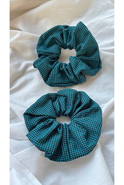 YOYYO 2-Pack Gingham Patterned Rubber Bands - Stylish and Vibrant Scrunchie H...