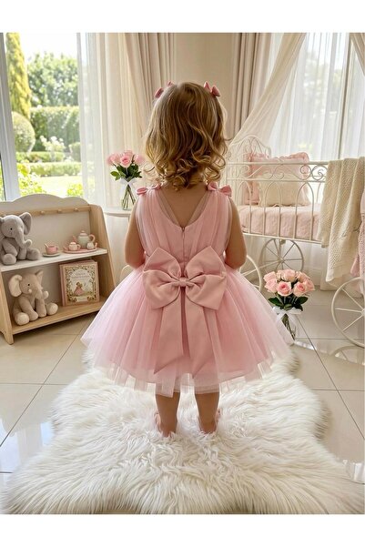 BİLGEN Style Рокля за специални поводи с панделка на раменете за момичета за ...