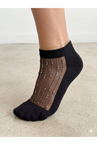 Store Taşlı parfüm kokulu tül detaylı siyah premium kalite