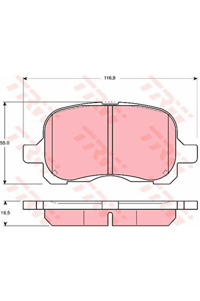 TRW Set plăcuțe de frână, frână cu disc GDB3204