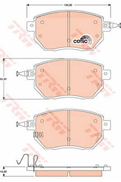 TRW Set of brake pads, disc brake GDB3416