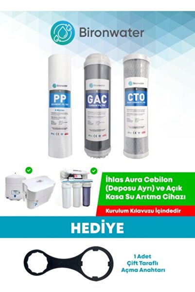 Bironwater Ihlas Aura Cebilon Compact 101 Mc Su Arıtma Cihazı 3'lü Filtre