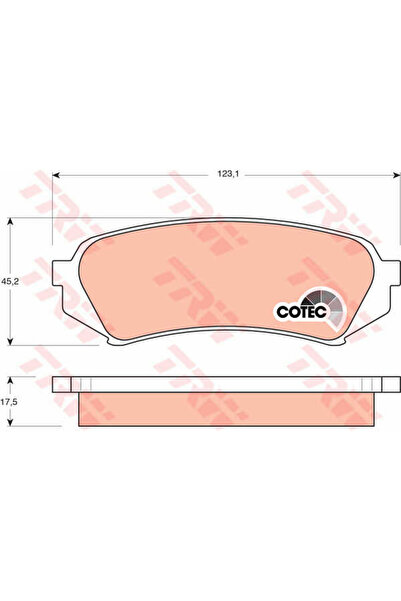 TRW Set plăcuțe de frână, frână pe disc GDB3198