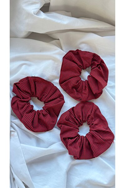 YOYYO 3-Pack Gingham Patterned Rubber Bands - Stylish and Vibrant Scrunchie H...