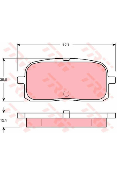 TRW Σετ τακάκια φρένων, δισκόφρενο GDB3225