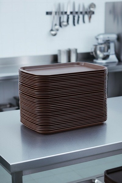 Akyüz Plastik 10 ADET Tray 36 cm Plastik Servis Tepsisi, Sunum Tepsisi-36 cm ...