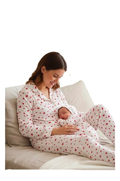 elite by seba Red Mother Baby Maternity Set