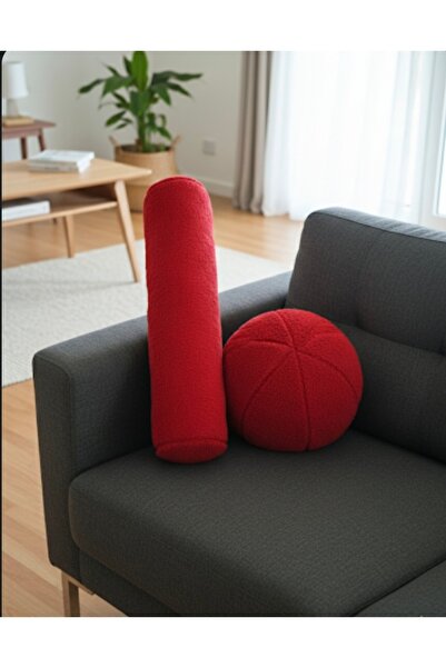 oiphome Διακοσμητικό σετ μπάλες μαξιλαριού, ύψος κυλίνδρου 40, πλάτος 18, μπά...