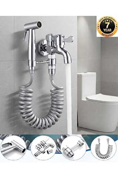OEM Bathroom Toilet Bidet Faucet Spiral Bidet and Hose Head 7 Years Warranty ...