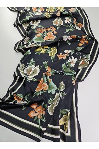 Shiva Scarfs New Season Flower Pattern Voile Silk Shawl Accessory Foulard Sil...