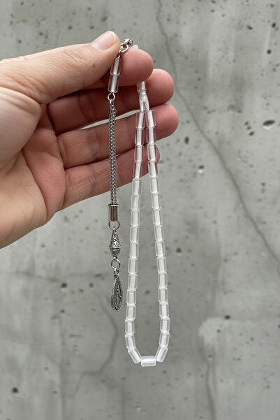 Atolyezone Beyaz Bilek boy sıkma kehribar Tesbih özel renkler küçük boy tespih