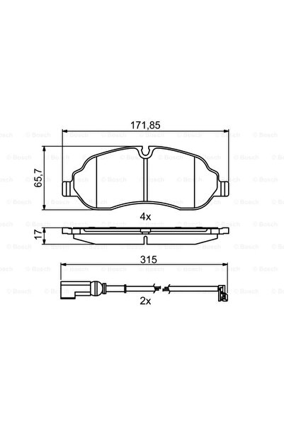 Bosch Σετ τακάκια φρένων, δισκόφρενο 0 986 494 845