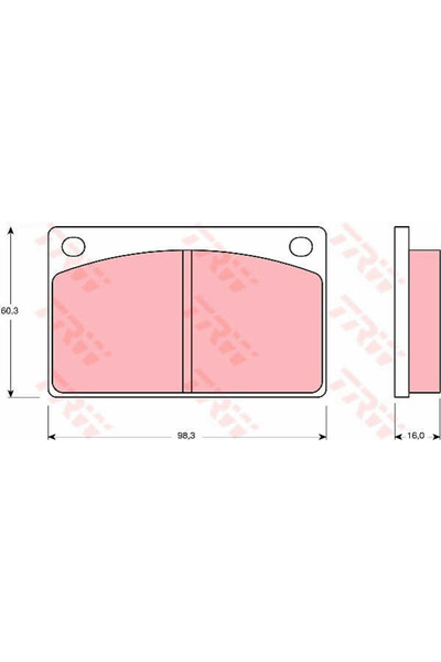 TRW Set of brake pads, GDB576 disc brake