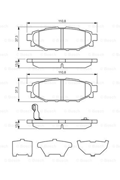 Bosch Σετ τακάκια φρένων, δισκόφρενο 0 986 494 444