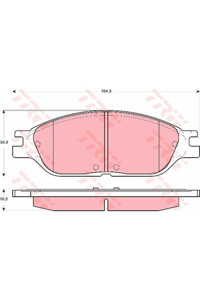 TRW Set de plăcuțe de frână, frână pe disc GDB4138
