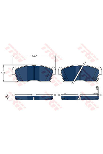 TRW Σετ τακάκια φρένων, δισκόφρενο GDB1940BTE