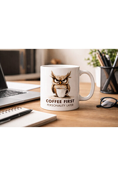 CumparaSMART Personalized white mug, Coffee First, Personality Later
