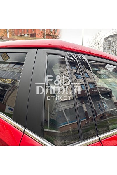 FD Damla Etiket هيونداي i20 2021 > غطاء عمود الباب الخلفي بلون أسود لامع (Pia...