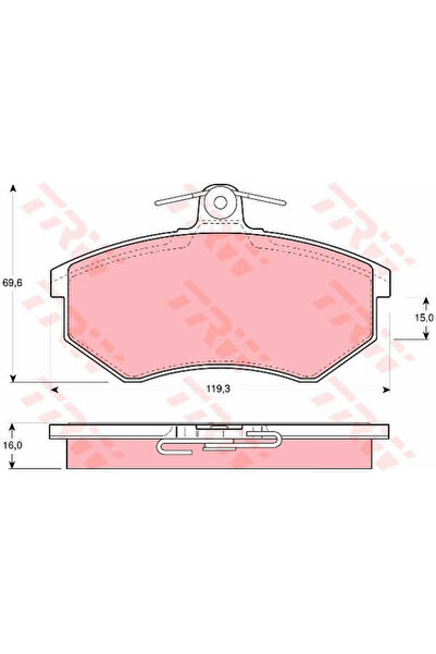 TRW Set plăcuțe de frână, frână pe disc GDB430
