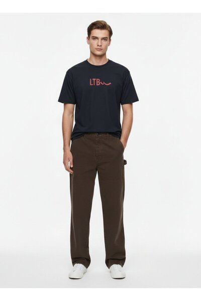 Ltb Slogan Štampano Osnovni Mornarsko plava majica