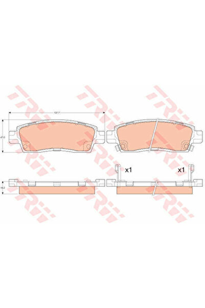 TRW Set Placute Frana,Frana Disc Gdb4455 Buick Enclave Chevrolet Trailblazer/...