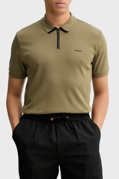 HUGO Pamuklu Regular Fit Yarım Fermuarlı Polo Erkek POLO 50511721 389