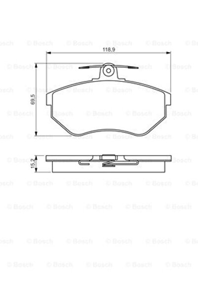Bosch Set of brake pads, disc brake 0 986 495 246