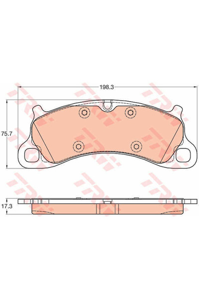 TRW Set plăcuțe de frână, frână cu disc GDB2057