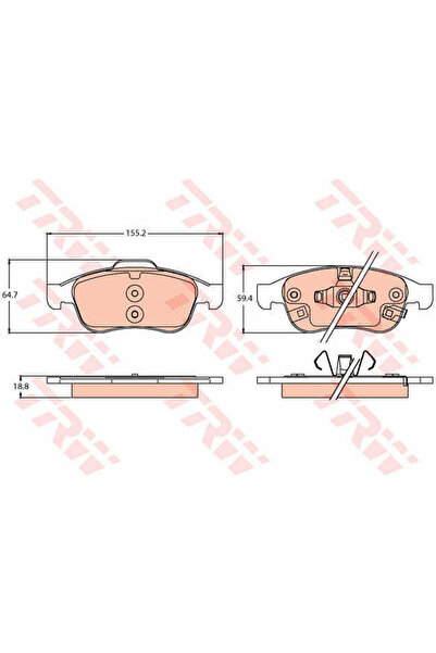 TRW Set plăcuțe de frână, frână cu disc GDB2111