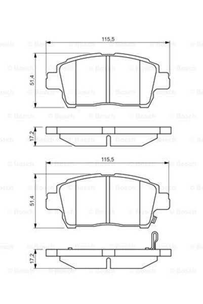 Bosch Σετ τακάκια φρένων, δισκόφρενο 0 986 495 242
