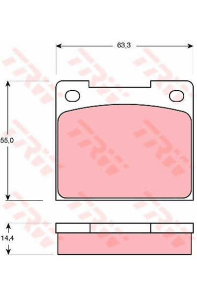 TRW Set of brake pads, disc brake GDB533