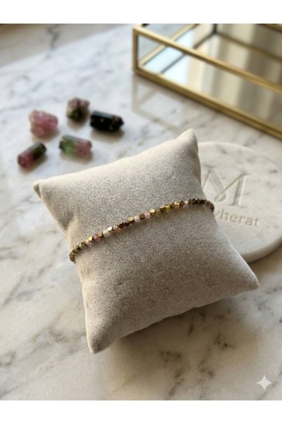 Zihintaşı Atölyesi Tourmaline Natural Stone 4mm Handmade Bracelet