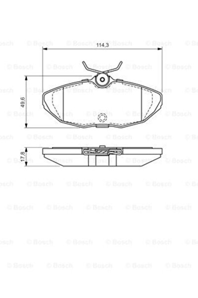 Bosch Σετ τακάκια φρένων, δισκόφρενο 0 986 424 702
