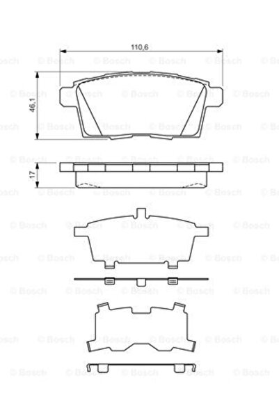 Bosch Комплект спирачни накладки, спирачен диск 0986494376 Ford Usa Edge Mazd...