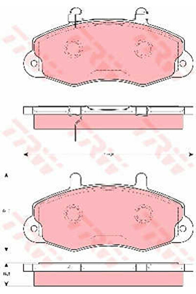 TRW Set plăcuțe de frână, frână cu disc GDB1572